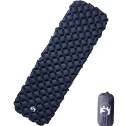 vidaXL Kampeermatras opblaasbaar 190x58x6 cm 1- persoons grijs