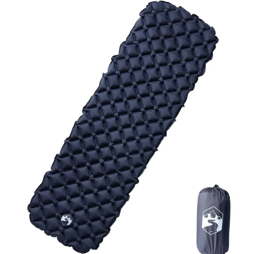 vidaXL Kampeermatras opblaasbaar 190x58x6 cm 1- persoons grijs