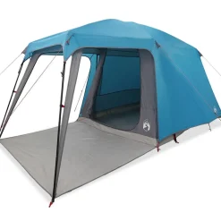 vidaXL Kampeertent met verandakoepel 5-persoons waterdicht blauw