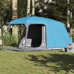 vidaXL Kampeertent met verandakoepel 5-persoons waterdicht blauw