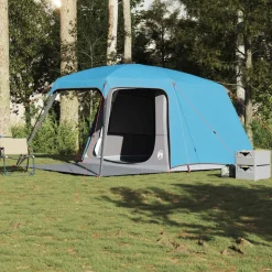 vidaXL Kampeertent met verandakoepel 5-persoons waterdicht blauw