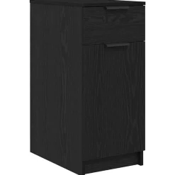 vidaXL Kantoor kast Zwart Eiken 33 x 50 x 75 cm Bewerkt hout