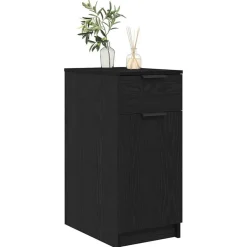 vidaXL Kantoor kast Zwart Eiken 33 x 50 x 75 cm Bewerkt hout