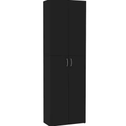 vidaXL Kantoorkast 60x32x190 cm bewerkt hout zwart
