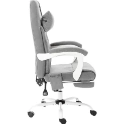 vidaXL Kantoormassagestoel stof grijs