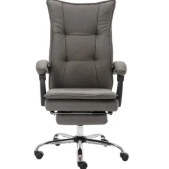 vidaXL Kantoormassagestoel stof grijs