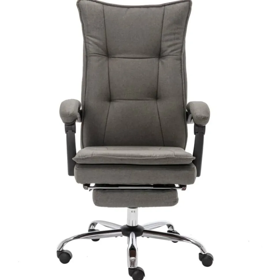 vidaXL Kantoormassagestoel stof grijs