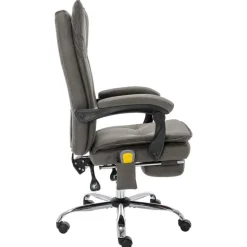 vidaXL Kantoormassagestoel stof grijs