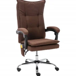 vidaXL Kantoormassagestoel stof bruin