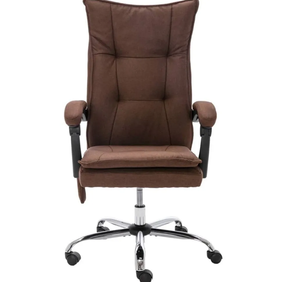 vidaXL Kantoormassagestoel stof bruin