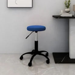 vidaXL Kantoorstoel draaibaar fluweel blauw