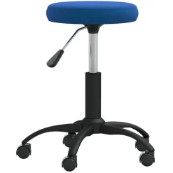 vidaXL Kantoorstoel draaibaar fluweel blauw