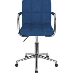 vidaXL Kantoorstoel draaibaar stof blauw