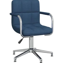 vidaXL Kantoorstoel draaibaar stof blauw