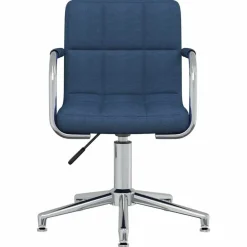 vidaXL Kantoorstoel draaibaar stof blauw