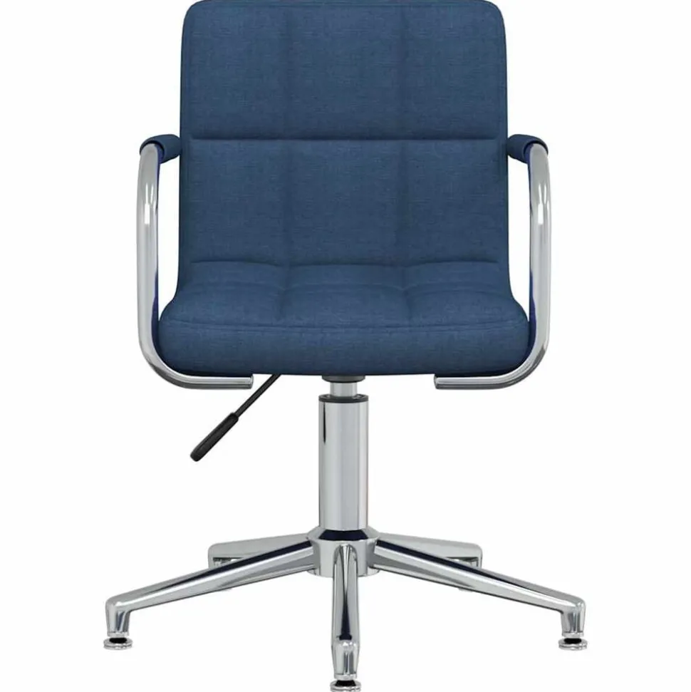 vidaXL Kantoorstoel draaibaar stof blauw