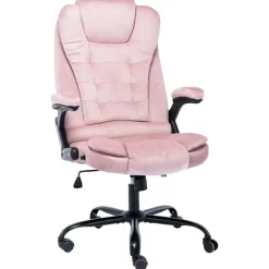 vidaXL Kantoorstoel fluweel roze