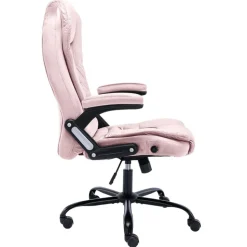 vidaXL Kantoorstoel fluweel roze