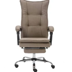vidaXL Kantoorstoel stof taupe