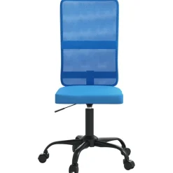 vidaXL Kantoorstoel verstelbare hoogte mesh stof blauw