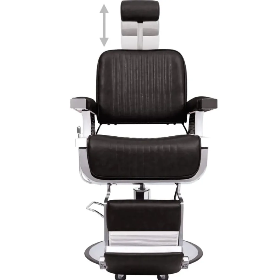 vidaXL Kappersstoel 68x69x116 cm kunstleer zwart