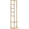 vidaXL Kapstok met haken en schappen 38,5x30x156 cm bamboe