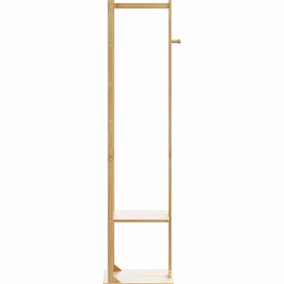 vidaXL Kapstok met haken en schappen 38,5x30x156 cm bamboe