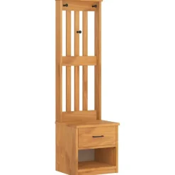 vidaXL Kapstok SANDNES 45x40x159,5 cm massief grenenhout