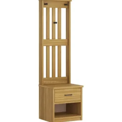 vidaXL Kapstok SANDNES 45x40x159,5 cm massief grenenhout