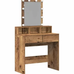 vidaXL Kaptafel met lade Oud Hout 80 x 41 x 144,5 cm Bewerkt hout