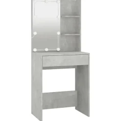 vidaXL Kaptafel met LED-verlichting 60x40x140 cm betongrijs