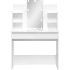 vidaXL Kaptafel met LED-verlichting 96x40x142 cm wit