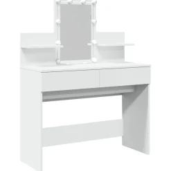 vidaXL Kaptafel met LED-verlichting 100x40x130 cm wit
