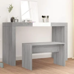 vidaXL Kaptafelkruk 70x35x45 cm bewerkt hout grijs sonoma eikenkleurig