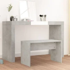 vidaXL Kaptafelkruk 70x35x45 cm bewerkt hout betongrijs