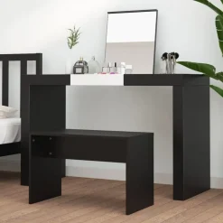 vidaXL Kaptafelkruk 70x35x45 cm bewerkt hout zwart