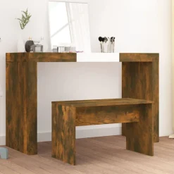 vidaXL Kaptafelkruk 70x35x45 cm bewerkt hout gerookt eikenkleurig