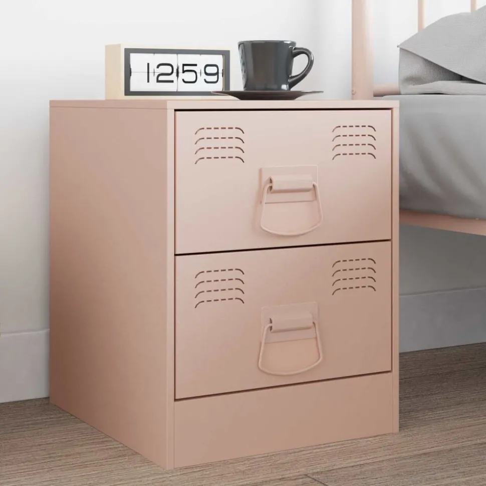vidaXL Kast Handvatten 2 pcs Roze 85 x 45 mm Metaal
