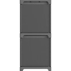 vidaXL Kast met 4 vakken met boxen 69x30x72,5 cm stof grijs