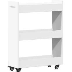 vidaXL Kast met wieltjes 60x22x79 bewerkt hout wit