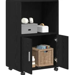 vidaXL Kast Zwart Eiken 55 x 40 x 82 cm