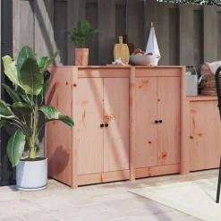 vidaXL Kastdeurtjes voor buitenkeuken MEPPEL 2 st 50x9x82 cm douglashout