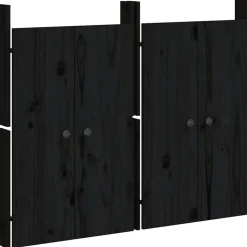 vidaXL Kastdeurtjes voor buitenkeuken MEPPEL 2 st 50x9x82 cm grenenhout zwart