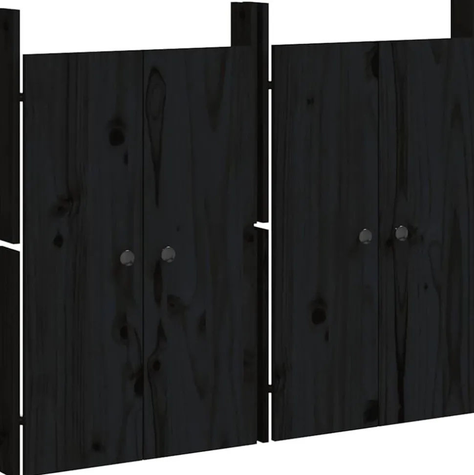 vidaXL Kastdeurtjes voor buitenkeuken MEPPEL 2 st 50x9x82 cm grenenhout zwart