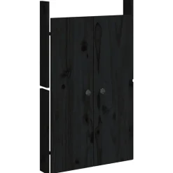 vidaXL Kastdeurtjes voor buitenkeuken MEPPEL 2 st 50x9x82 cm grenenhout zwart