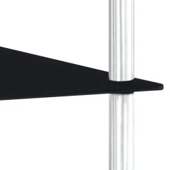 vidaXL Kastje 2-laags 40x40x47 cm gehard glas zwart