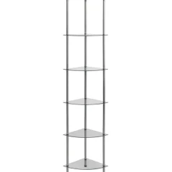 vidaXL Kastje 6-laags 30x30x160 cm gehard glas transparant