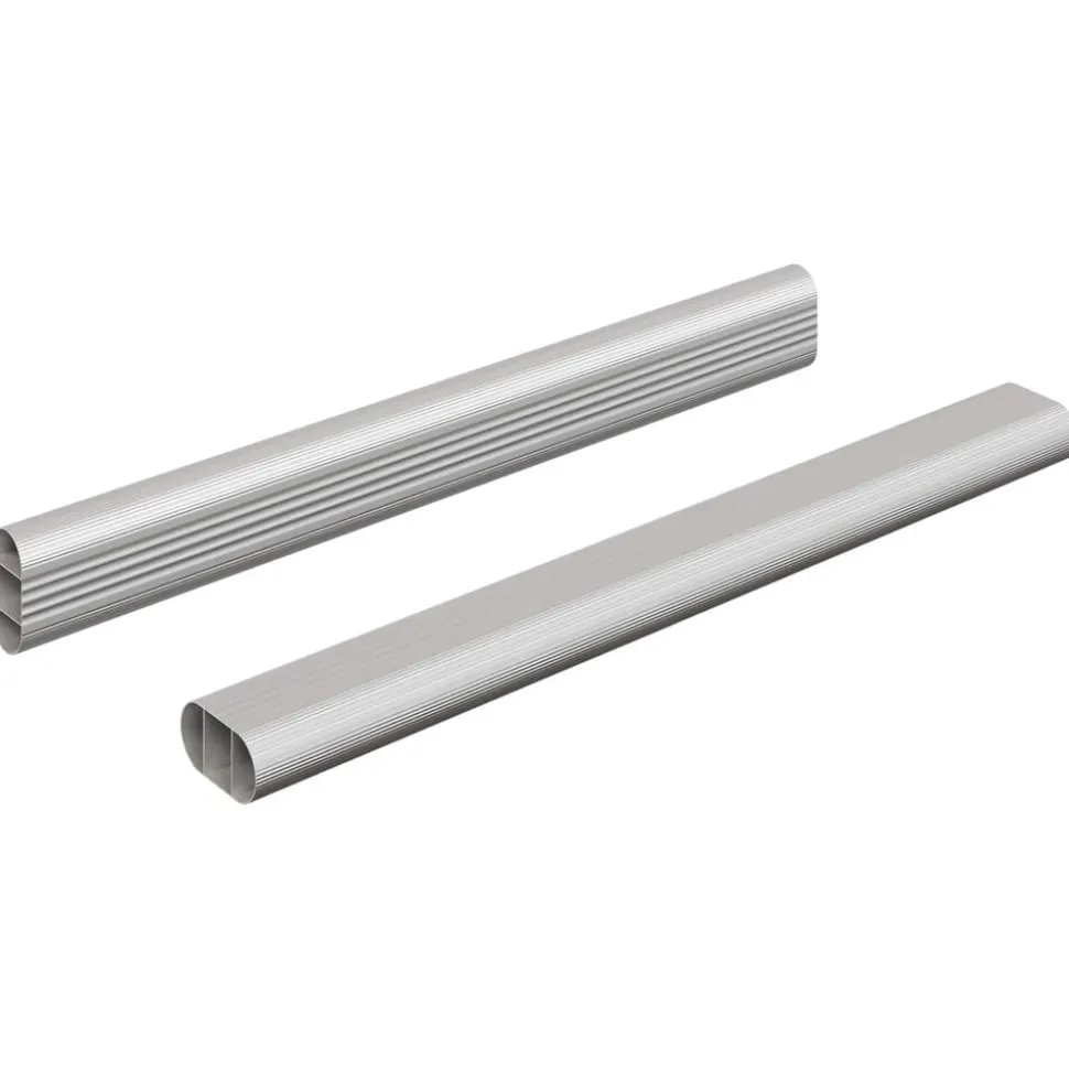 vidaXL Kaststaaf 2 pcs Zilver 764 x 15 x 29 mm Aluminium Legering
