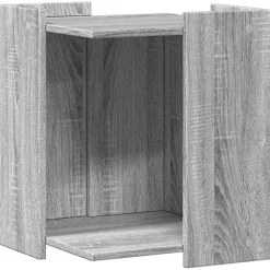 vidaXL Kattenbakkast 42x42x51 cm bewerkt hout grijs sonoma eikenkleur
