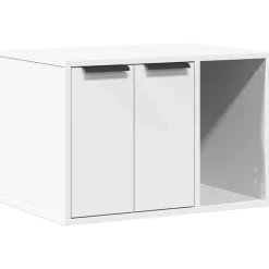vidaXL Kattenbakkast 60x40x40 cm bewerkt hout wit